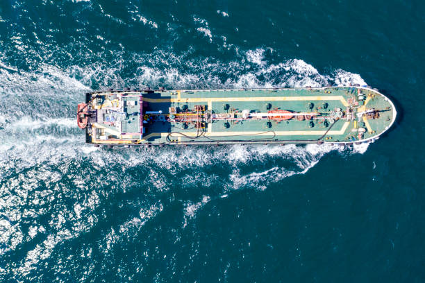 istock Aerial view of freight ship with cargo containers 1389749156