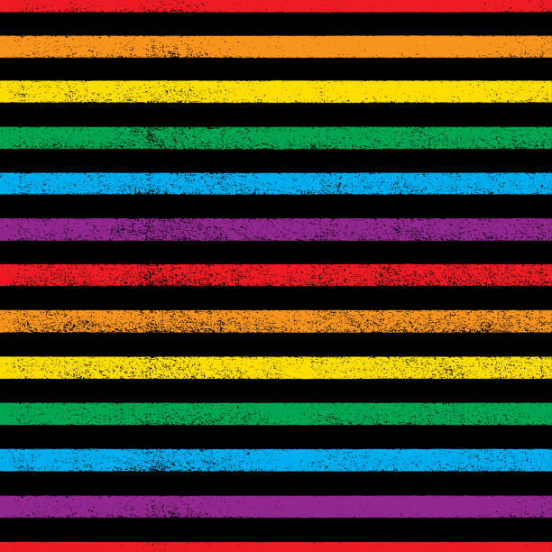 ilustrações de stock, clip art, desenhos animados e ícones de rainbow stripes textured - gay pride spectrum backgrounds textile