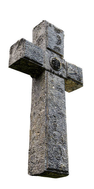 istock gravestone cross isolated on white background 1389754374