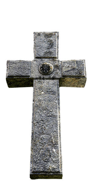 istock gravestone cross isolated on white background 1389754394