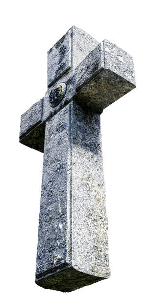 istock gravestone cross isolated on white background 1389754416