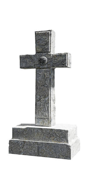 istock gravestone cross isolated on white background 1389754430
