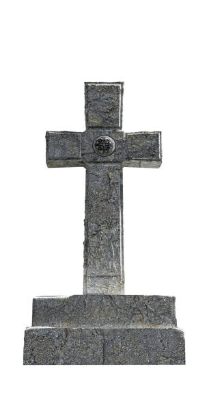 istock gravestone cross isolated on white background 1389754448