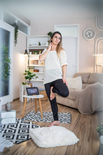 istock I hold an online yoga class 1389759799