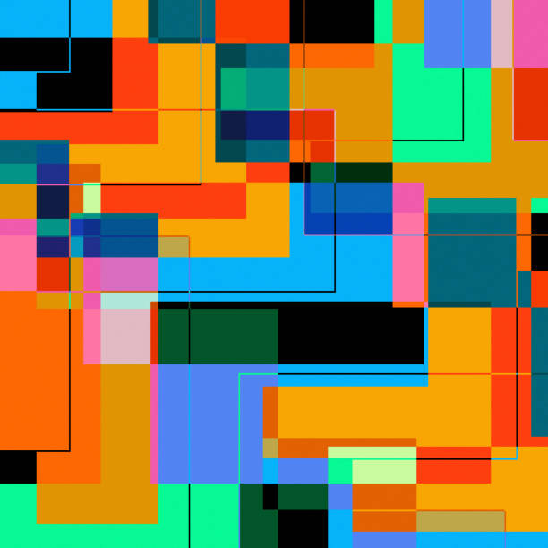 Abstract image with colorful geometric shapes