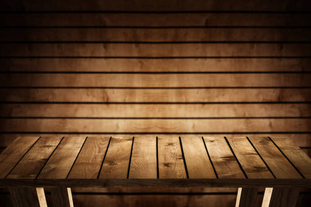 istock Empty wooden table for product shooting 1389763715