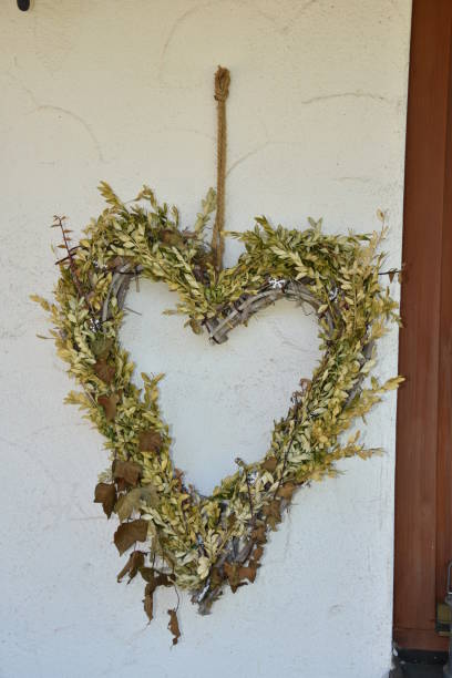 istock heart-shaped decoration on the door in Germany 1389770624