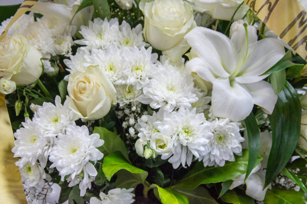istock bouquet of white lilies  , 1389770656