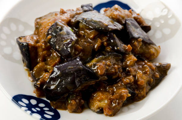 istock Stir-fried Eggplant and  Minced meat with Miso Sauce 1389771551