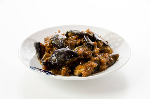 istock Stir-fried Eggplant and  Minced meat with Miso Sauce 1389771552