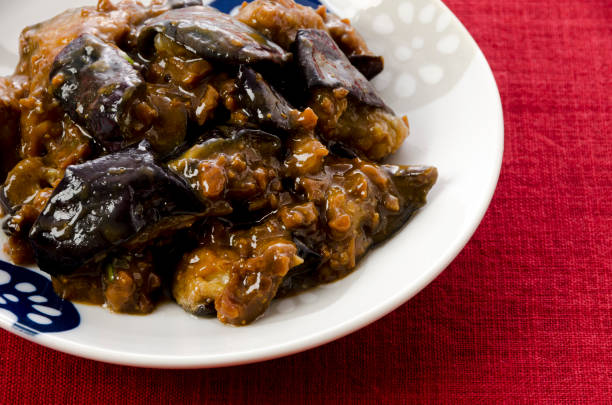 istock Stir-fried Eggplant and  Minced meat with Miso Sauce 1389771553