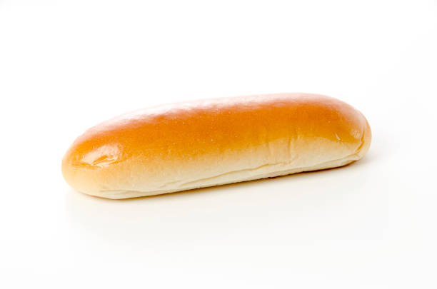istock Hot dog bun on a white background 1389771602