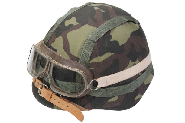 istock soviet army steel helmet with protective goggles and camouflage cover 1389772480