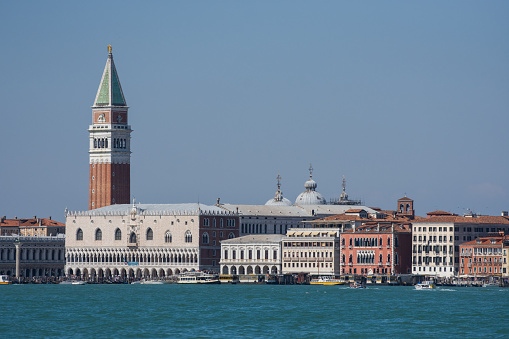 Doge's  Palace and  Campanile di San Marco  in Venice ,Italy,2019