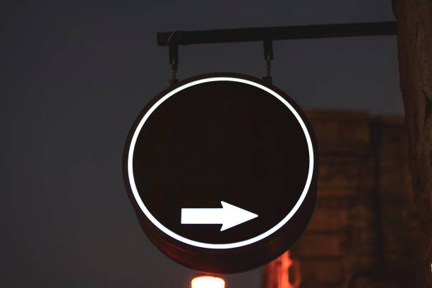istock blank sign with restaurant or store signs for mockup 1389779818