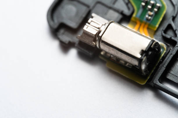 istock Motor that generates vibration to the mobile phone. 1389787766