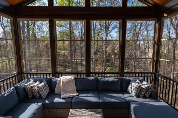 istock Cozy Porch Enclosure in Springtime 1389791177