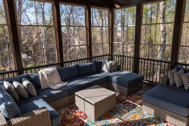 istock Cozy Porch Enclosure in Springtime 1389791180