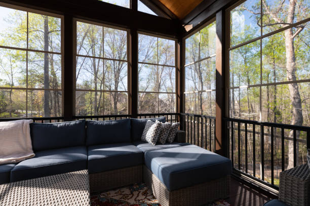 istock Modern Porch Enclosure in Springtime 1389791211