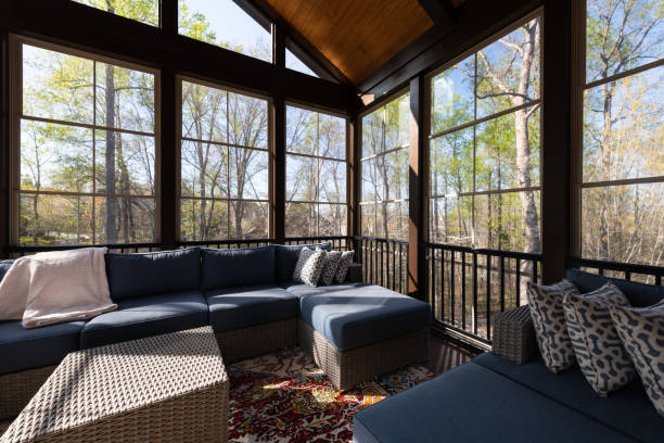 istock Cozy Porch Enclosure in Springtime 1389791221