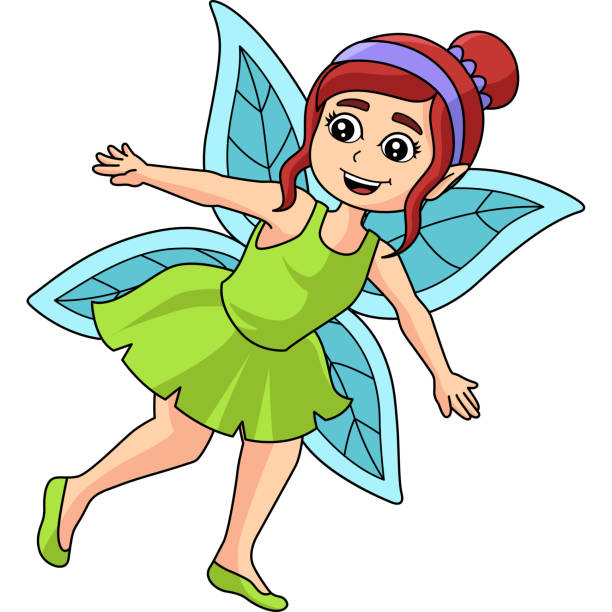 istock Flying Fairy Cartoon Colored Clipart Illustration 1389801966