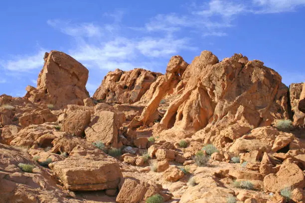 Elephant Rock in the Valley of Fire State Park of Nevada is a prominent outcropping of nature.