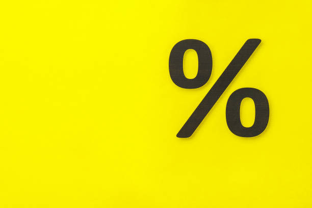 istock Sticker with the percent symbol. 1389809485