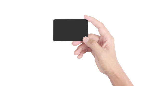 istock Hand holding virtual card with your 1389811526