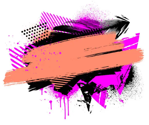 Vector illustration of Pink modern grunge textures and patterns vector