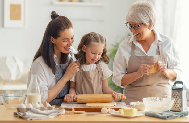 istock family are preparing bakery together 1389819880