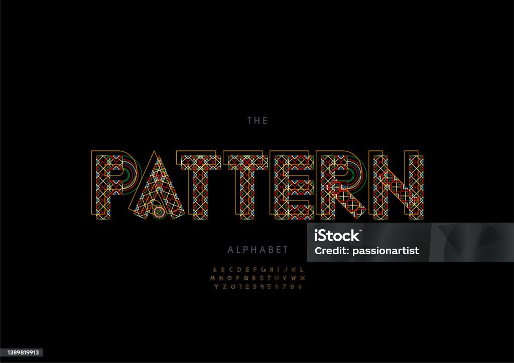 Patterns Inletter Pattern Alphabet Stock Illustration - Download Image Now - Letterhead ...