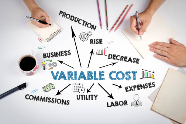 istock VARIABLE COST. Business concept. The meeting at the white office table 1389820666