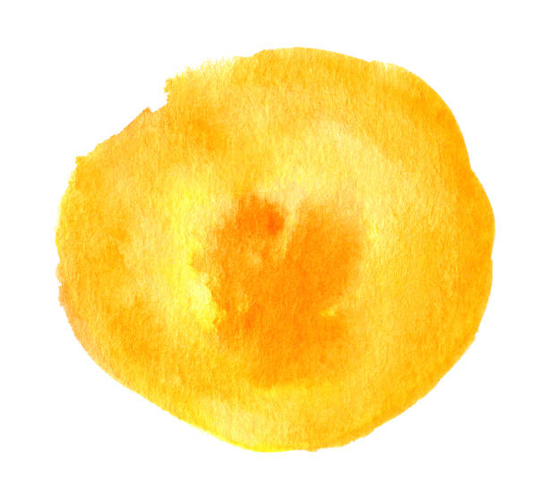istock Abstract yellow watercolor spot 1389821936