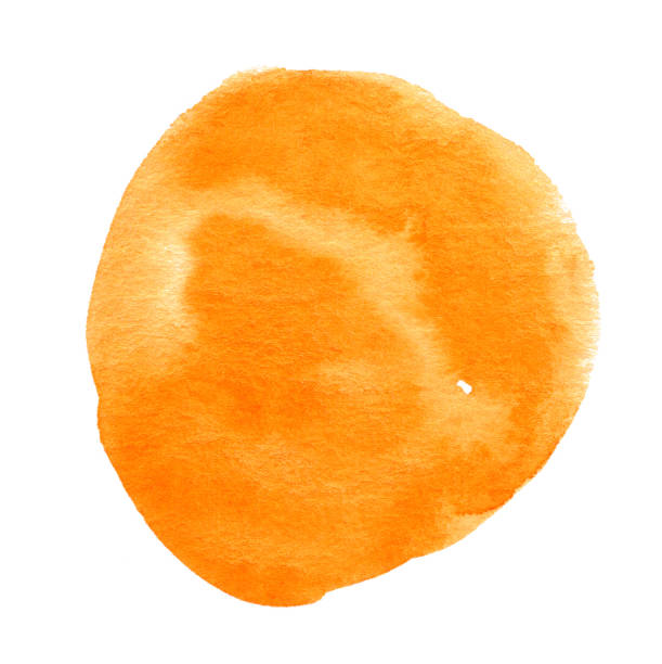 istock Abstract orange watercolor spot 1389821954