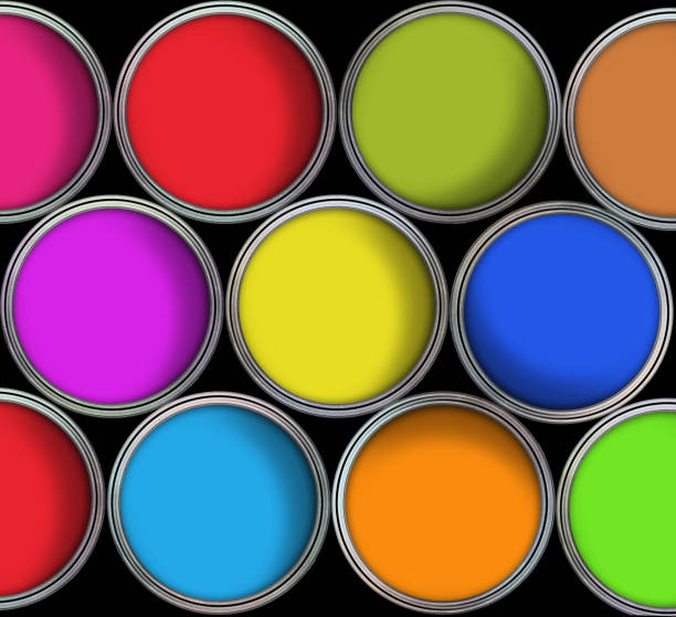istock Paint cans color palette 1389822953