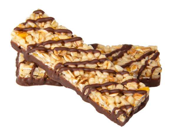 istock Nutrition bar cereal isolated on the white background 1389824342
