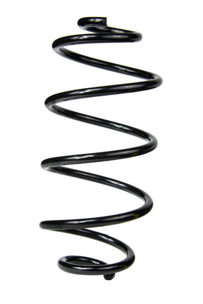 istock Black automobile coil spring isolated on the white background 1389824398
