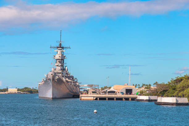 Arizona memorial Battleship Missouri stock photo