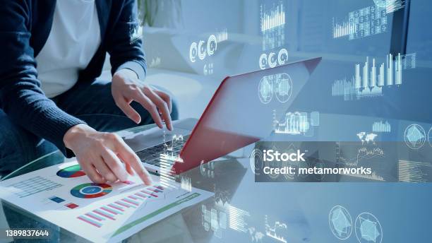 Business And Technology Concept Smart Office Management Strategy Gui Stock Photo - Download Image Now