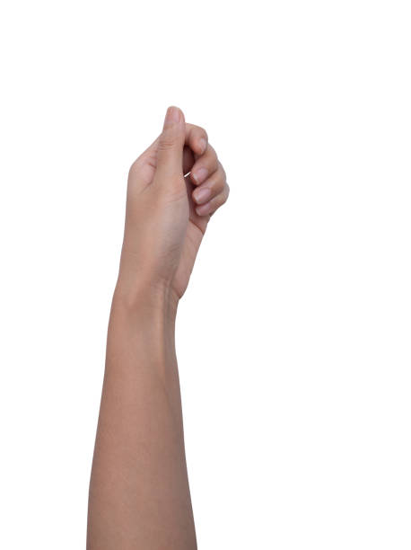 istock Woman hand isolated on white background 1389838042