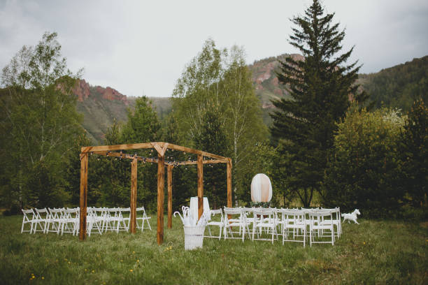 istock Decorated wedding venue for wedding ceremony 1389843778