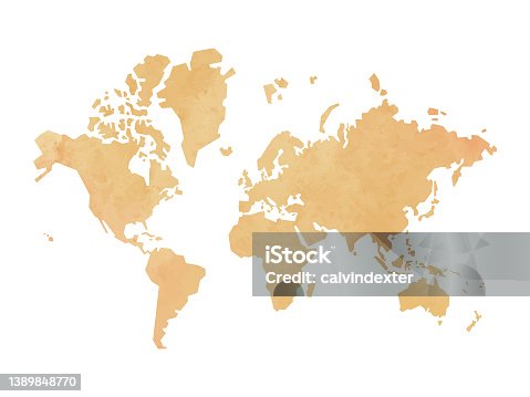 istock World map texture effect 1389848770