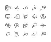istock Line Voice Icons 1389851367