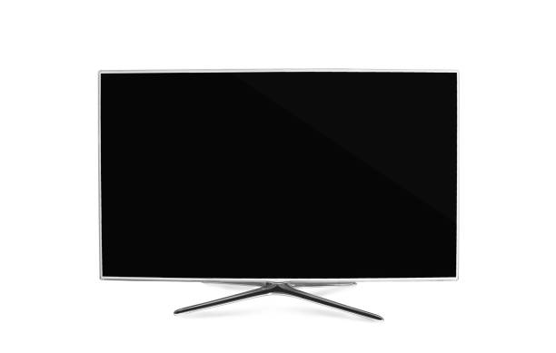 istock Modern blank wide screen TV isolated on white 1389851613