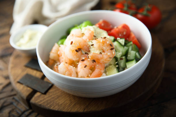istock Rice bowl with shrimps 1389858526