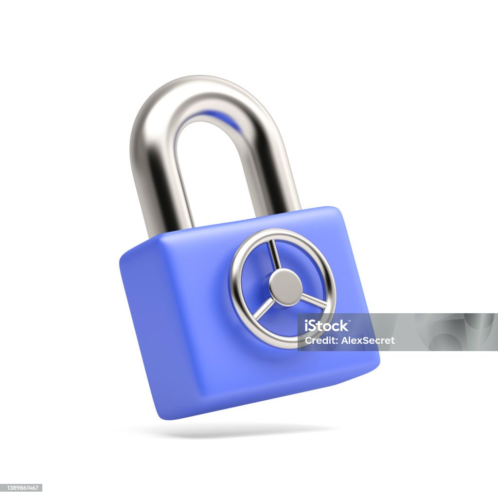 lock with a safe handle 3D illustration Three Dimensional Stock Photo