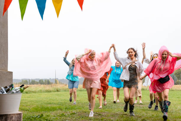 istock Running Out of the Rain 1389862367