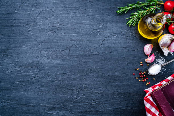 istock Mediterranean ingredients cooking border Copy space 1389863392