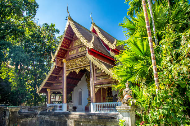 wat chiang man a chiang mai, thailandia - wat chiang man foto e immagini stock