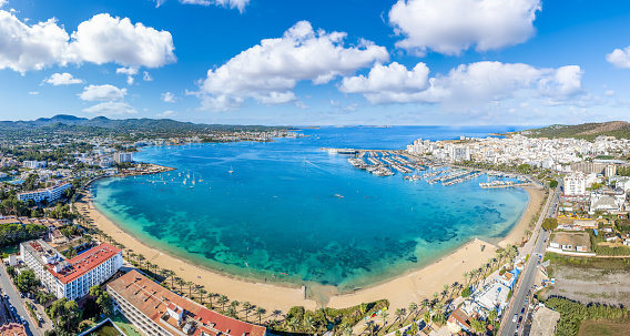 Vista aérea de Sant Antoni de Portmany, Ibiza photo